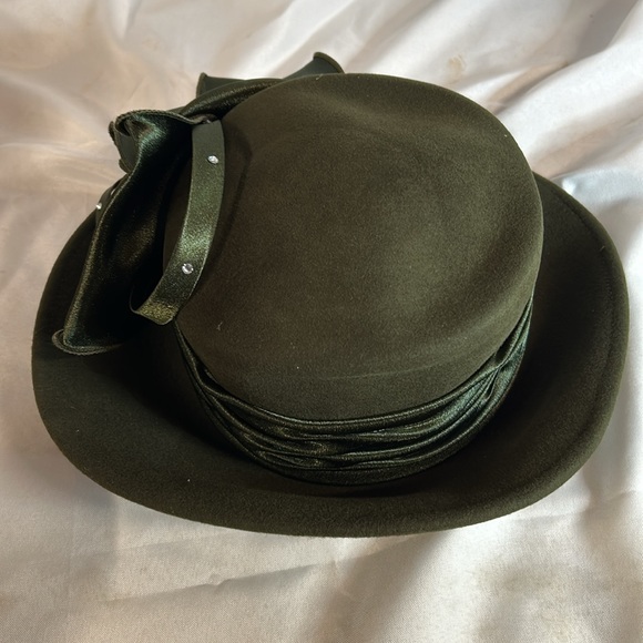 Forbusite Wool Felt Hat. Dark Green. Fedora Style. New - Picture 8 of 9